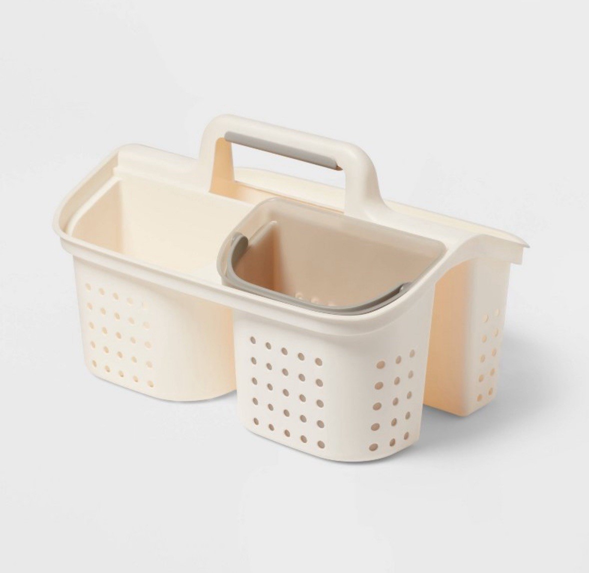 Room Essentials 2-in-1 Shower Caddy for Dorm Beige Polypropylene