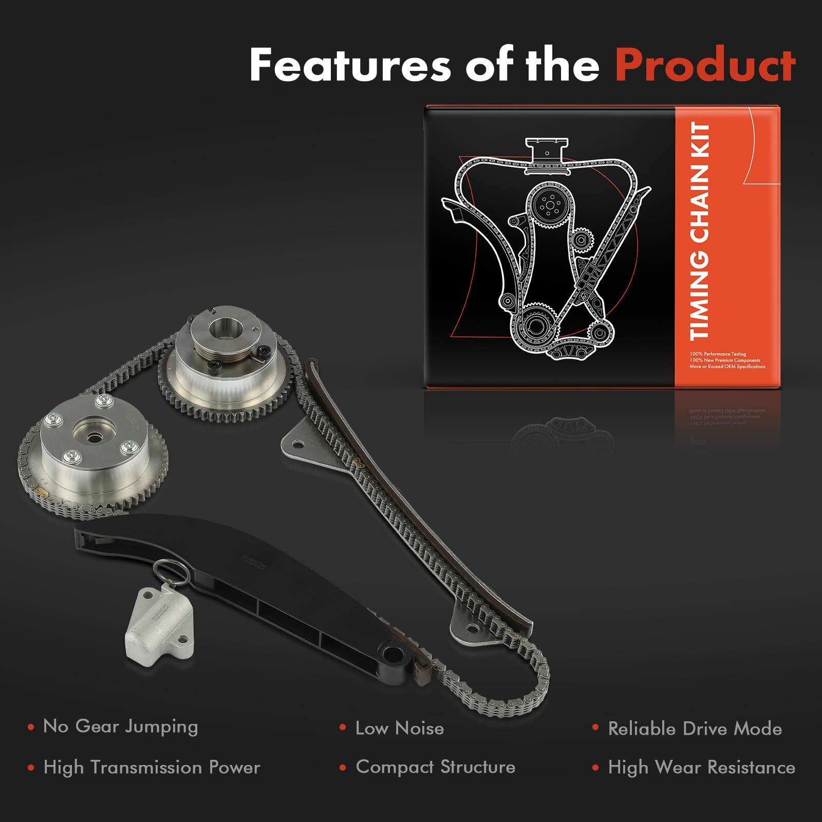 6x Engine Timing Chain Kit for Hyundai Elantra 2011-2013 Kia Soul 2012-2014 DOHC