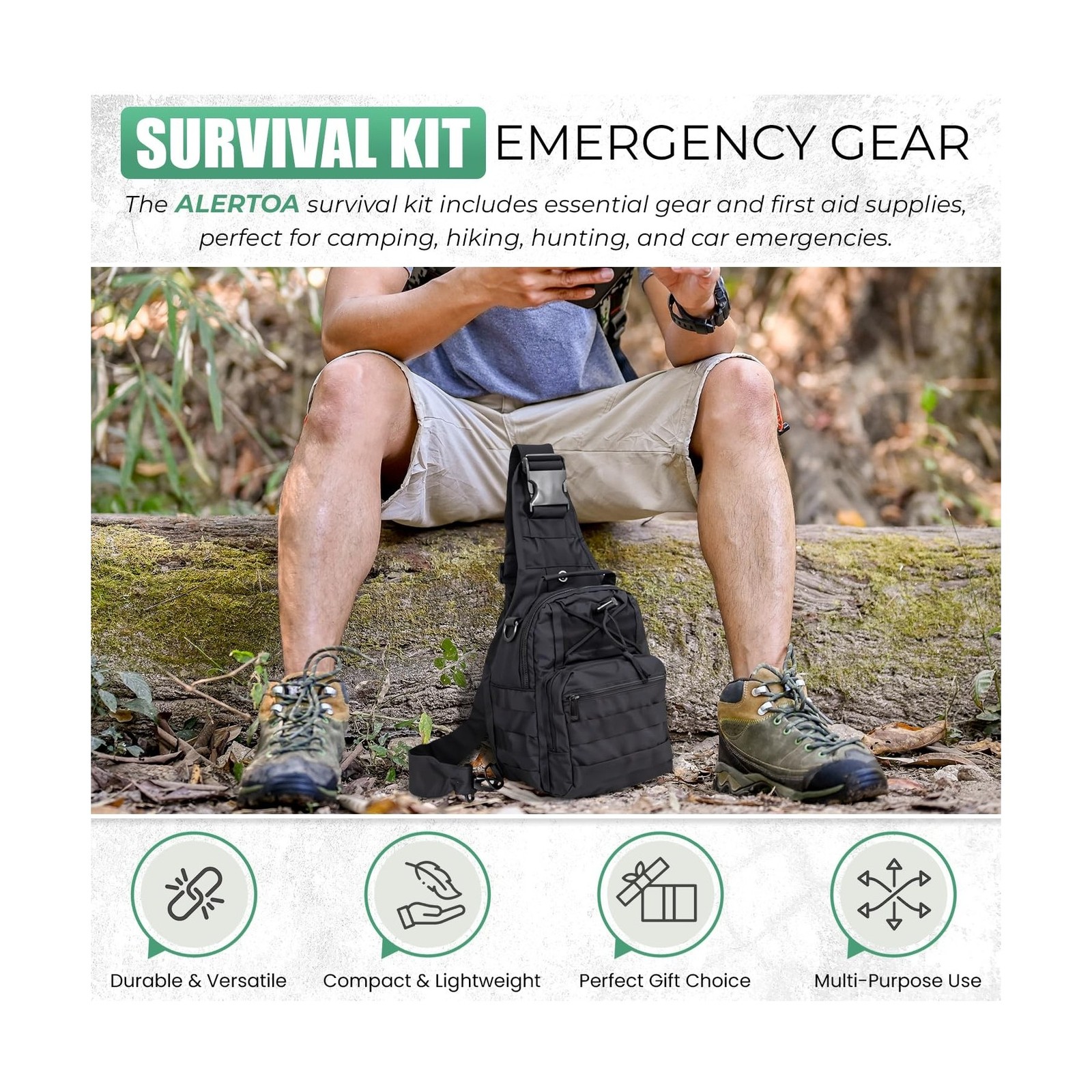 Survival Kit - All-in-One Survival Gear and Supplies for Camping, Hiking, Hun...