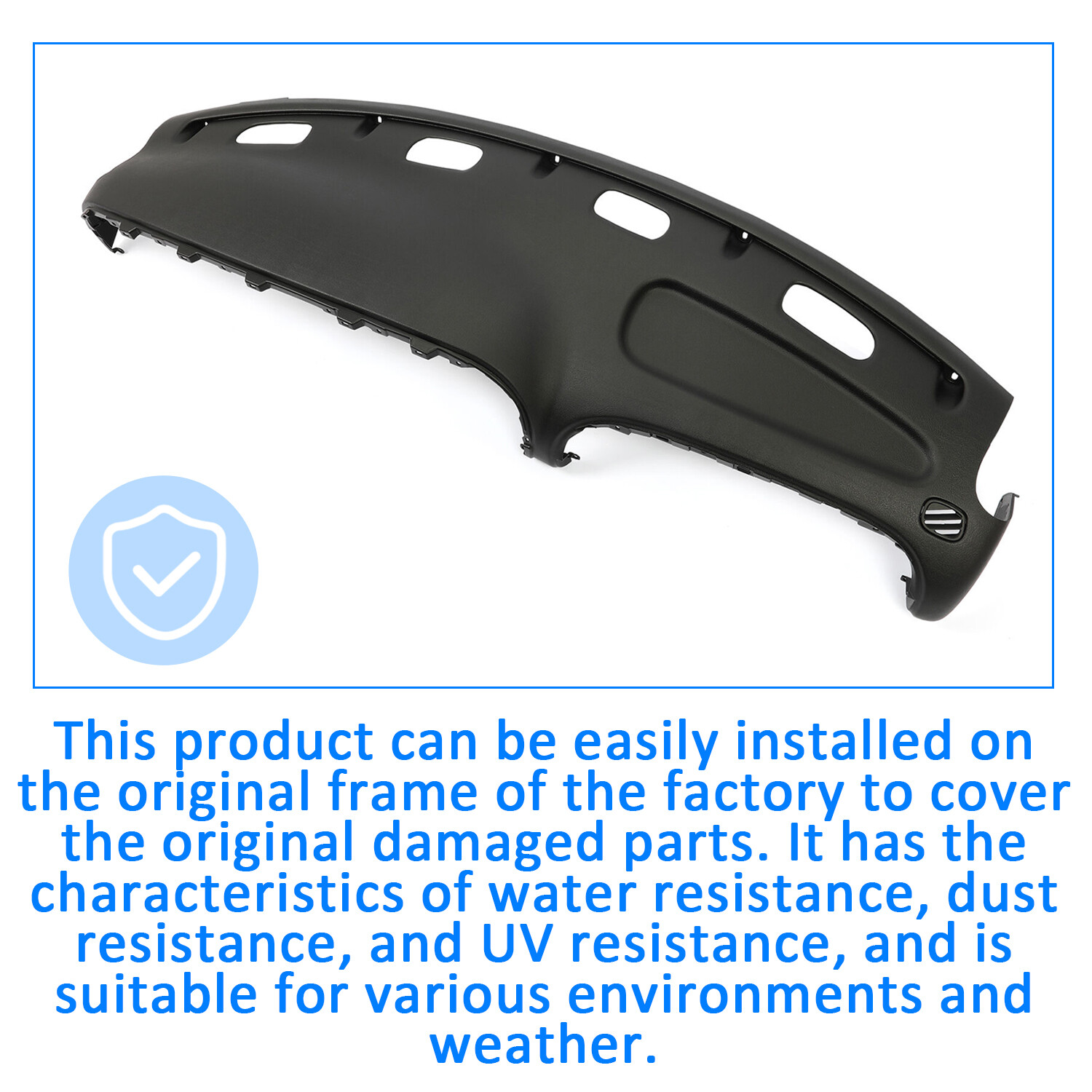 Black Dashboard Panel Dash Pad Board Cover For 1998-02 Dodge Ram 1500 2500 3500