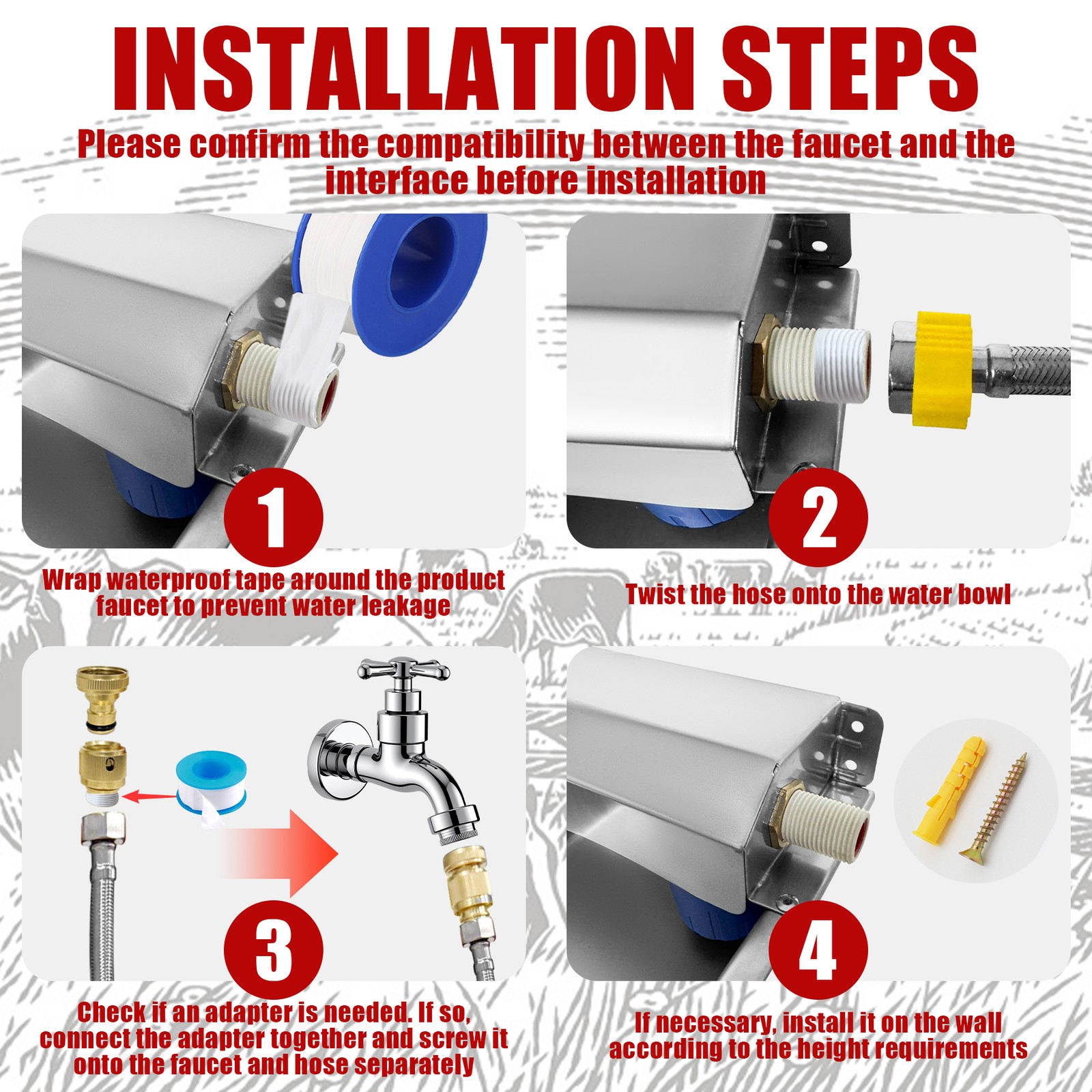 Automatic Dog Water Dispenser 2 Gallons 304 Stainless Steel Dog Water Bowl