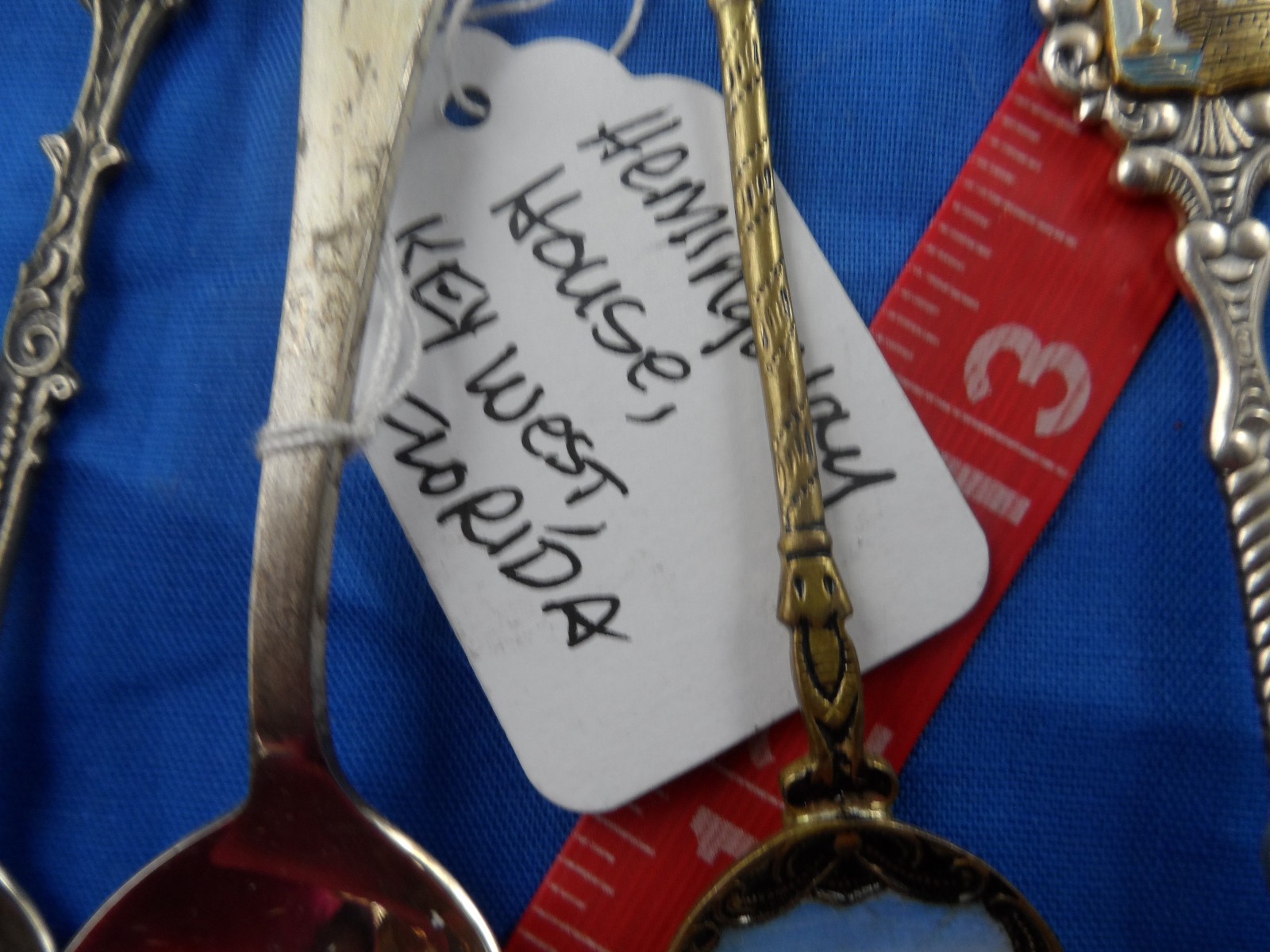 Fresh Souvenir Spoon Lot of 25-Enamel Bowl, Silverplate, Pewter, Brass, Nice