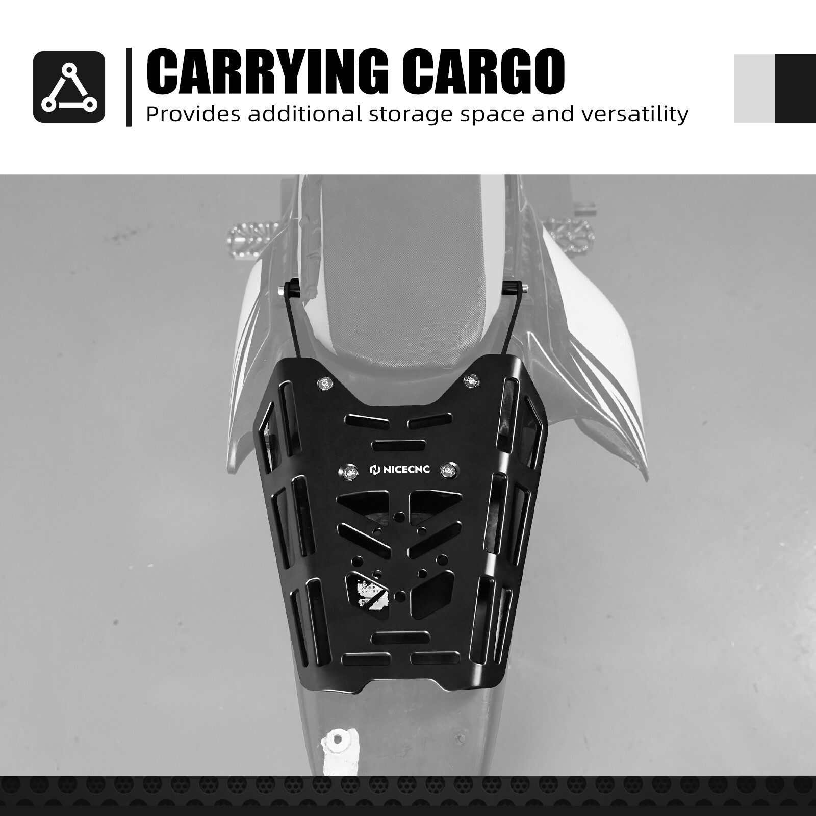 CNC Rear Luggage Rack Bracket Kit For Suzuki DR-Z400SM DRZ400S 400SM 2000-2025