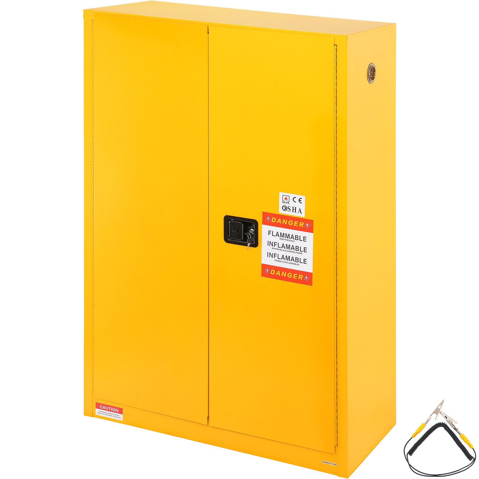 Flammable Safety Cabinet Liquid Storage 45 Gal 42.9x18.1x65.2 in Cabinet