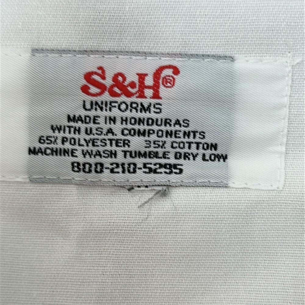 S&H White Men's Chefs Coat with "Head Chef" Embroidered on Chest 3XL