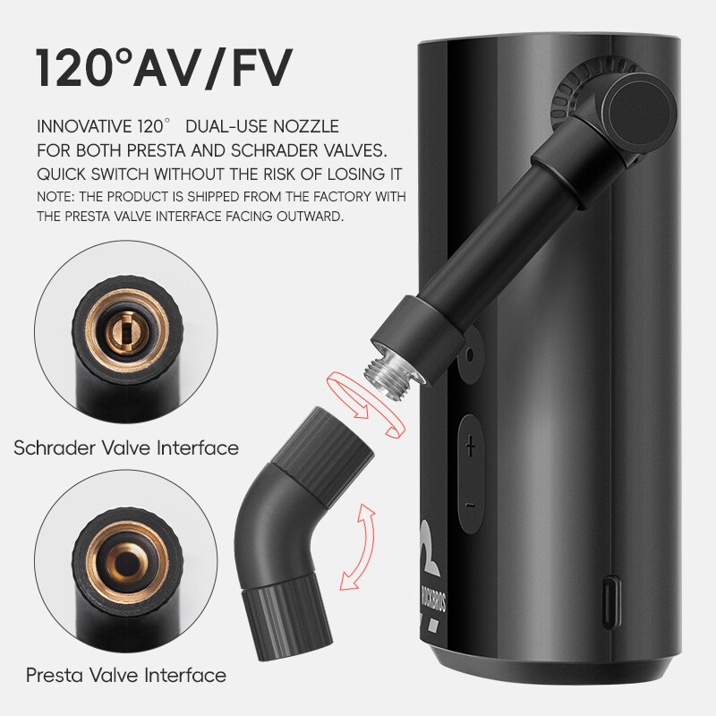 ROCKBROS Electric Mini Pump Motorcycle Bicycle E-bike Portable Inflator 150PSI