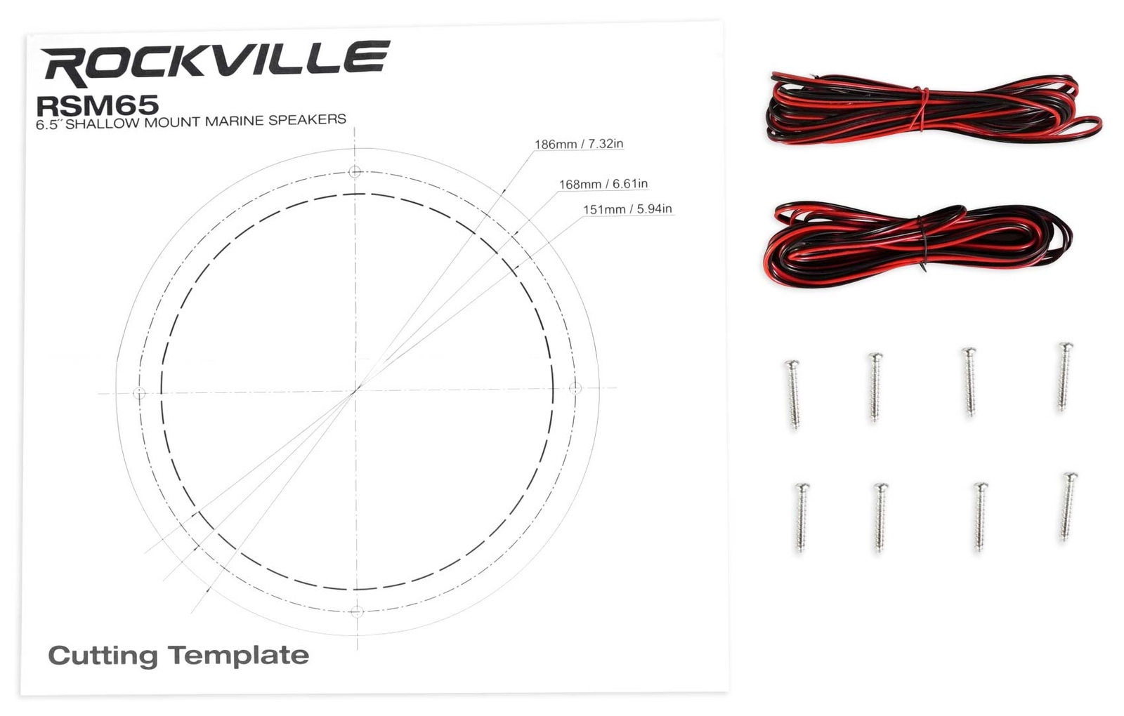 (4) Rockville RSM65B 6.5" 640 Watt Waterproof Shallow Slim Marine Boat Speakers
