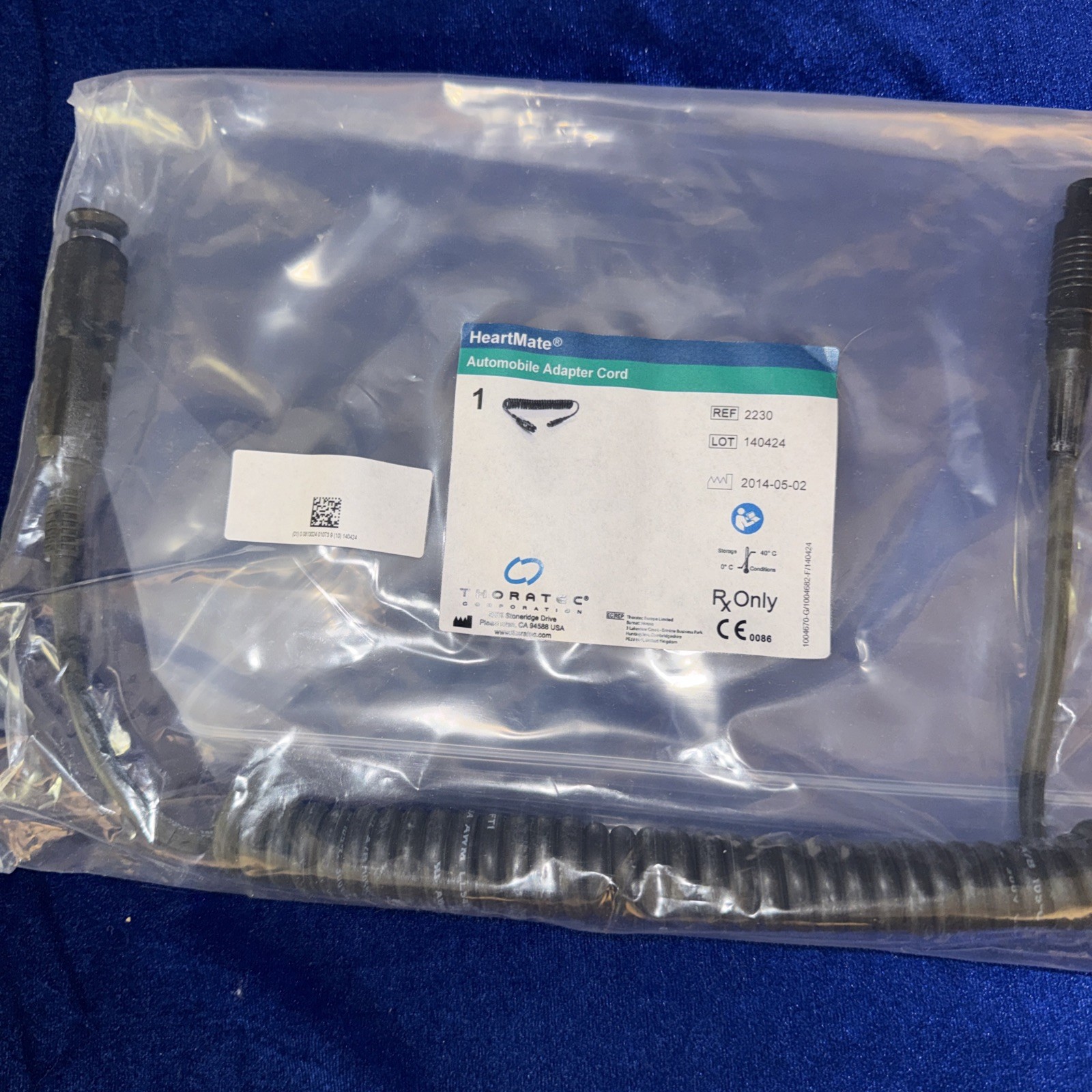 HeartMate (Thoratec) Automobile Adapter Cord brand New (2230)