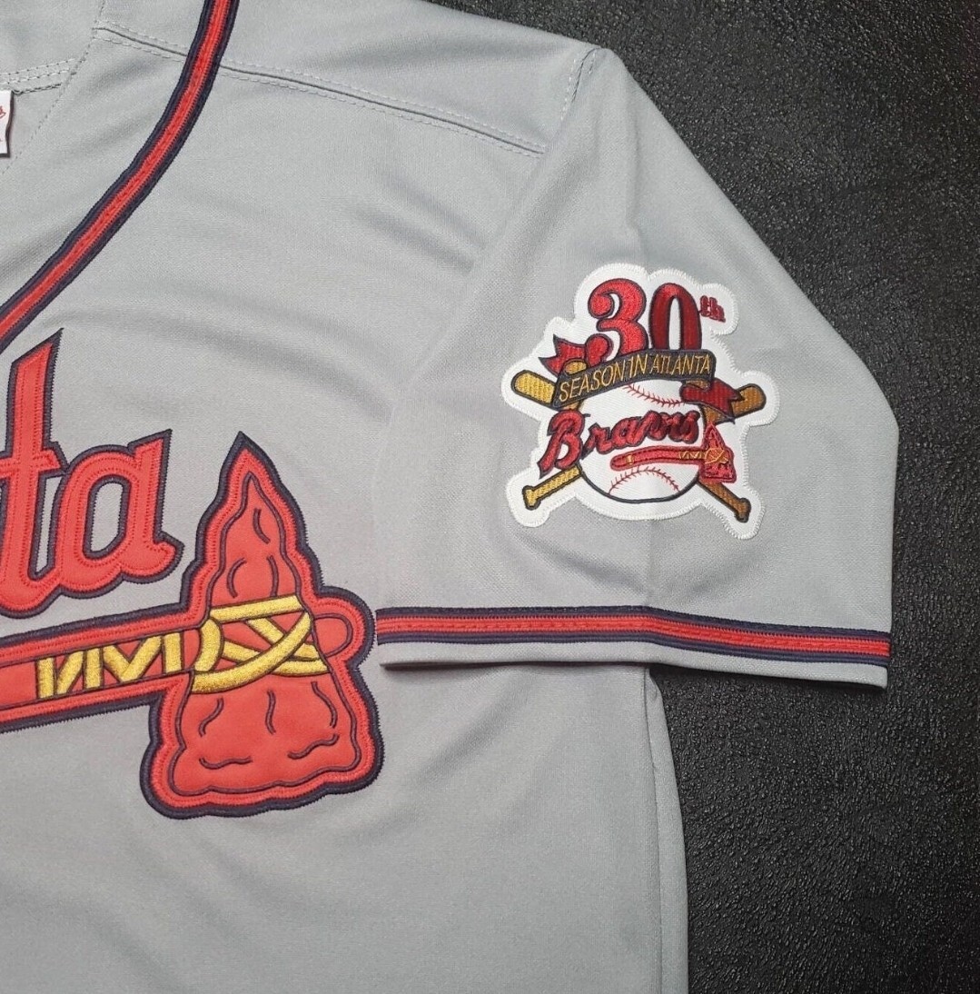 John Smoltz Atlanta Braves 1995 World Series Gray New Stitched Throwback Jersey