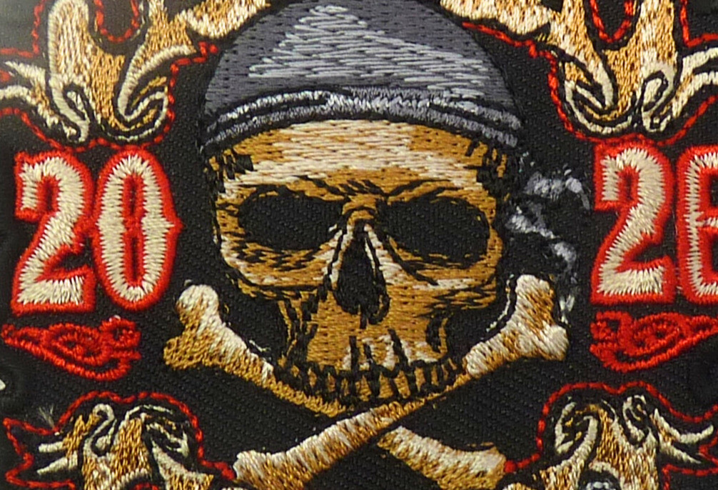 2026 Daytona Bike Week Skull Crossbones Pirate Event Patch.