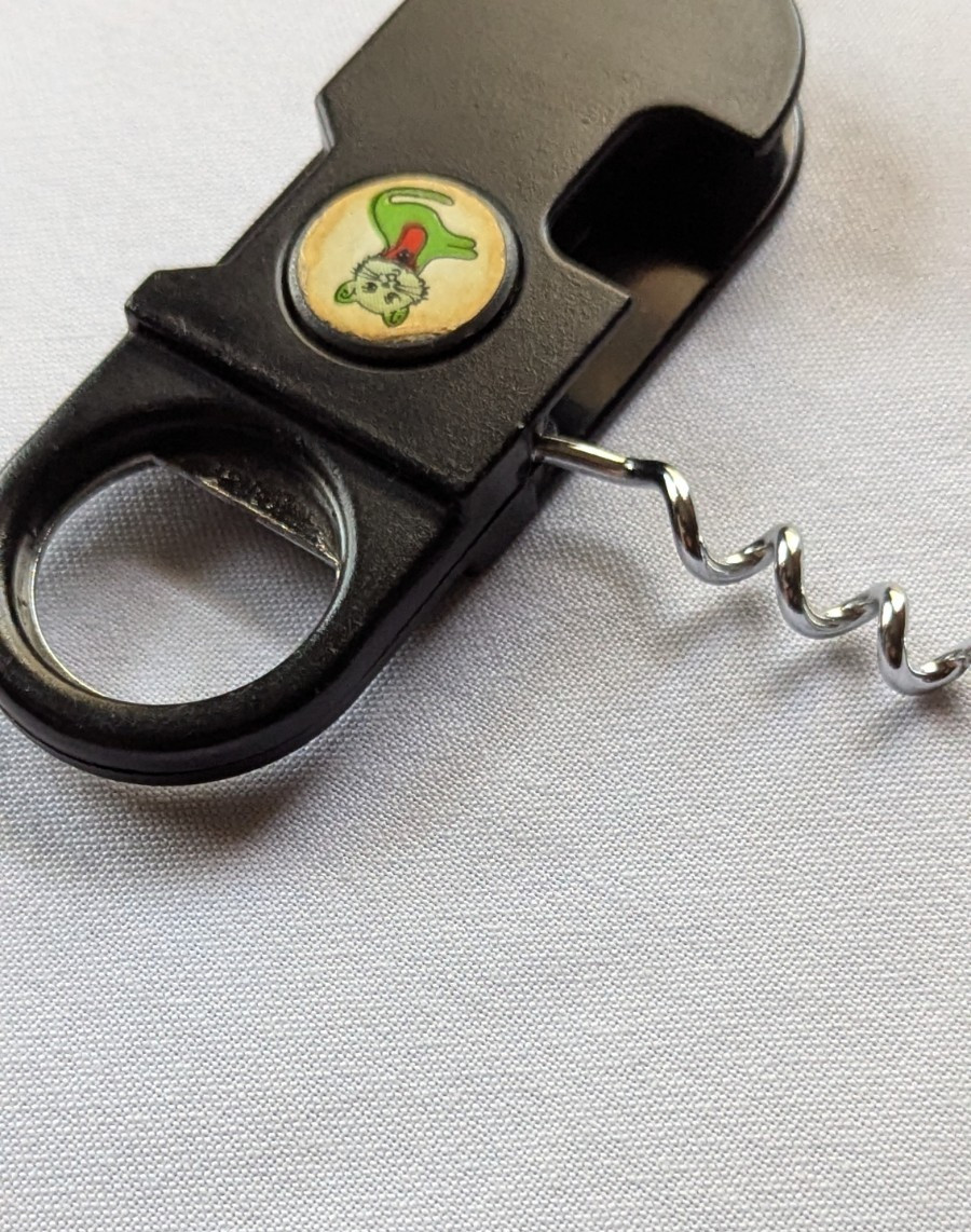 Great Smokey Mountains Advertisment Bar Multi Tool Corkscrew Opener Knife Cat