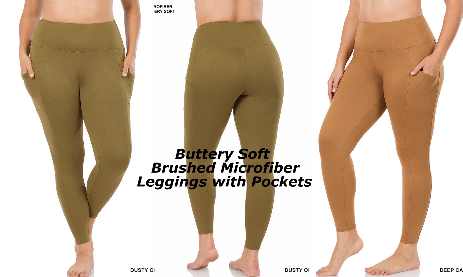 1X 2X 3X Athletic Fabric Wide Waist / Premium Cotton Long Yoga Leggings Pockets