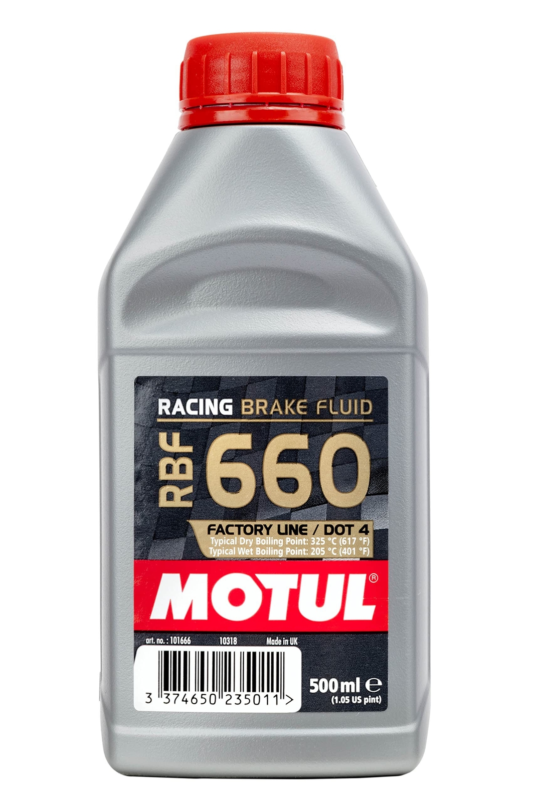 Motul 101667 RBF 660 Dot-4 100 Percent Synthetic Racing Brake Fluid - 500 ml