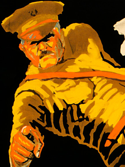 "Wanted by US Army" Pershing on Horse WW1 1915 Army Recruiting Poster - 16x24