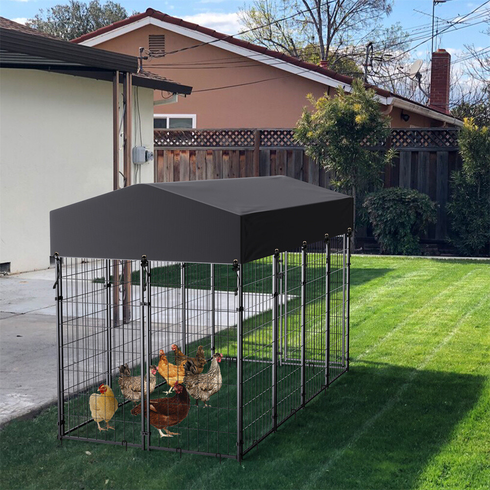 Heavy Duty Dog Kennel Pet Welded Metal Playpen Large Animal Cage Outdoor Indoor
