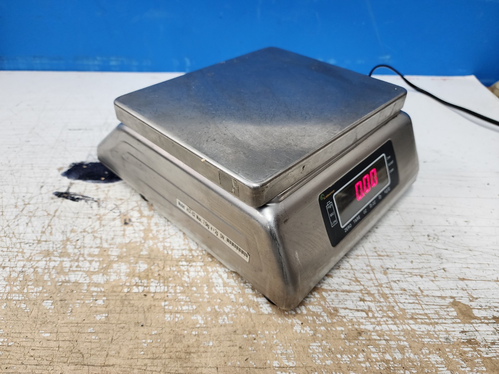 Scalesensor Waterproof dual side screen Industrial Kitchen Lab Scale up to 7.5kg