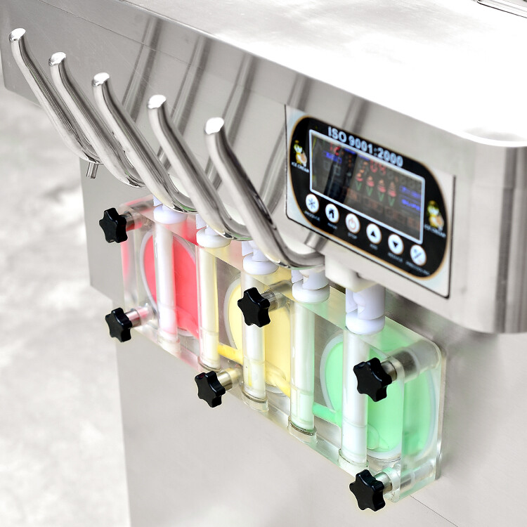 KolIce Commercial ETL 5 Flavors Soft Ice Cream Machine,Yogurt Ice Cream Maker