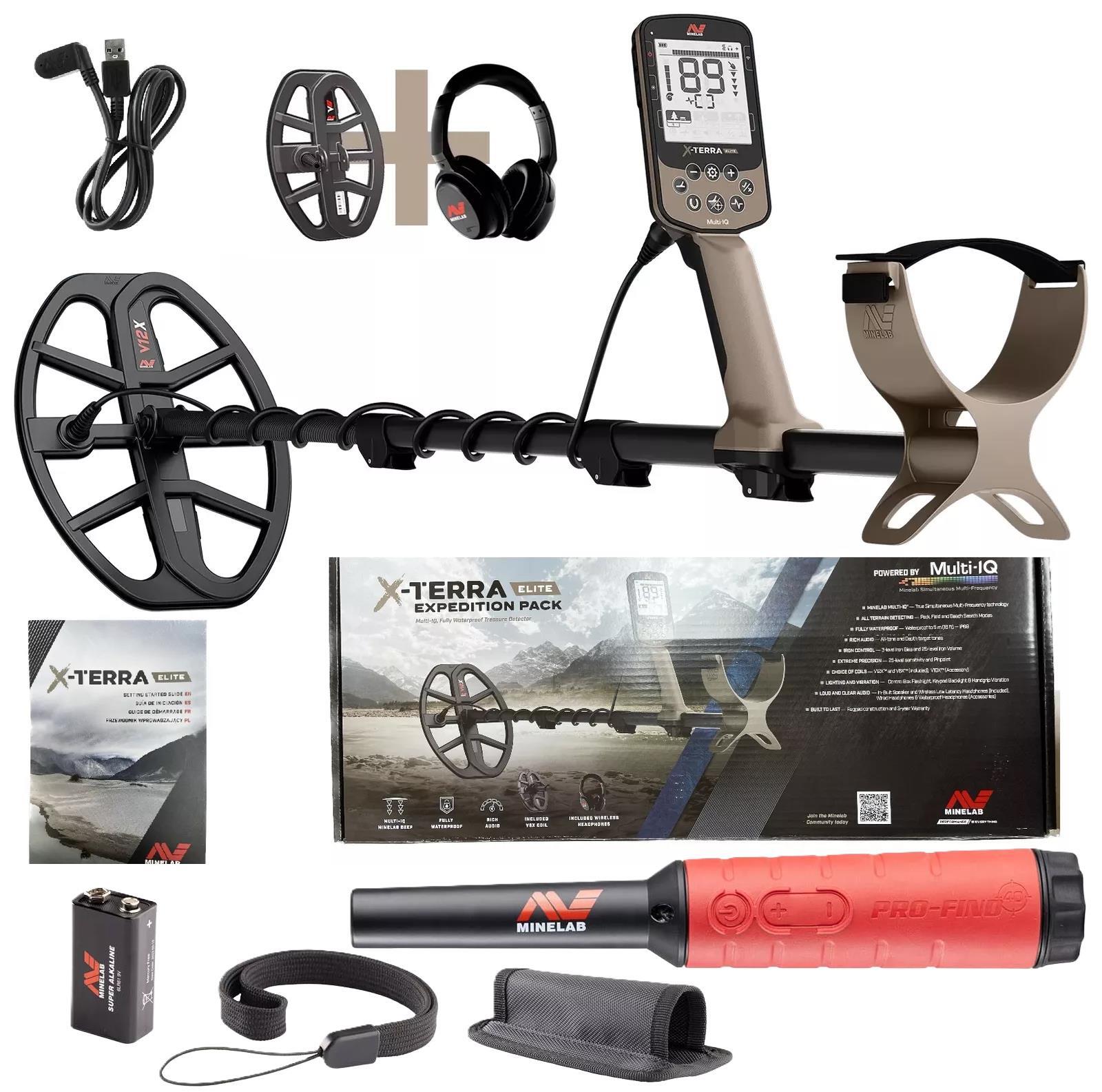 Minelab X-TERRA Elite Expedition Pack Metal Detector PN: 3707-0003 + PF40