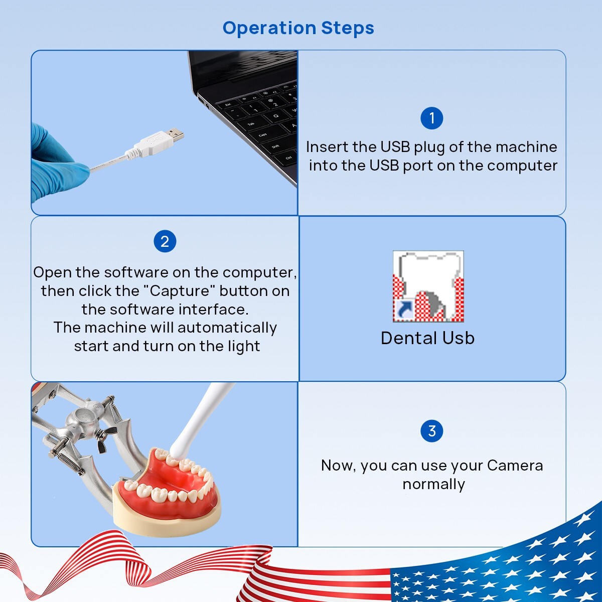 Dental Intraoral Camera USB HD Camera Digital Imaging Intra 13.0 Mega Pixel