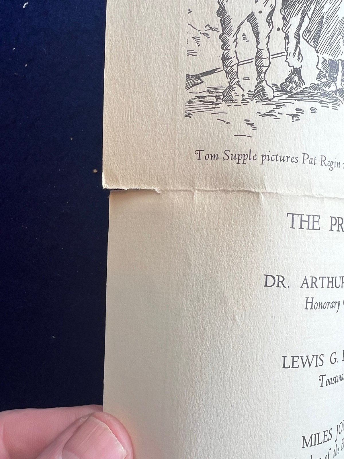 WWI AEF Base Hospital No. 48 France Veteran Reunion Menu Souvenir Cartoon WWII