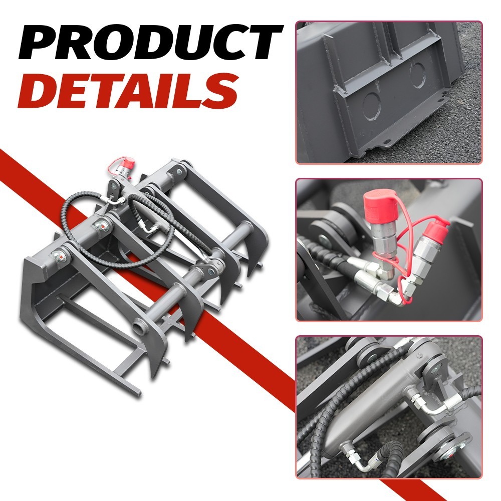 HY480C FREE SHIP/unloading Mini Skid Steer Loader 23HP +Grapple+Stump Crusher