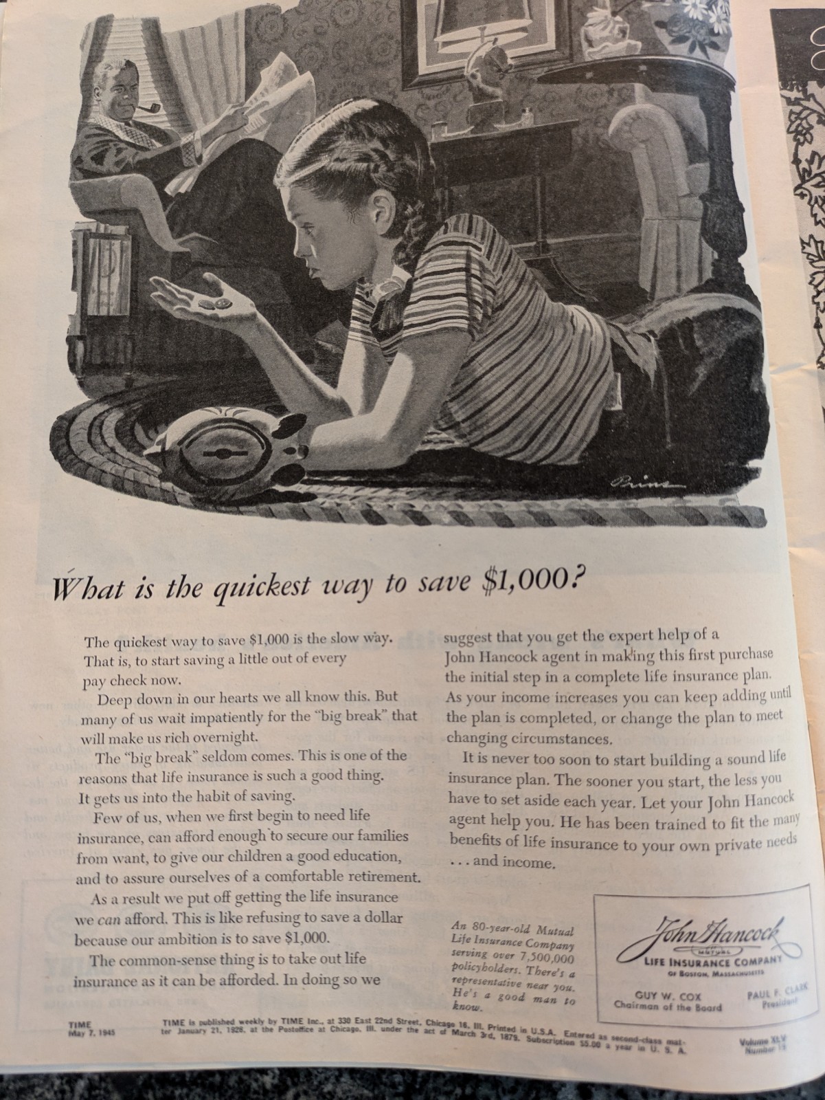 Time Magazine May 7, 1945 Adolf Hitler Red X Collectible Newsmagazine