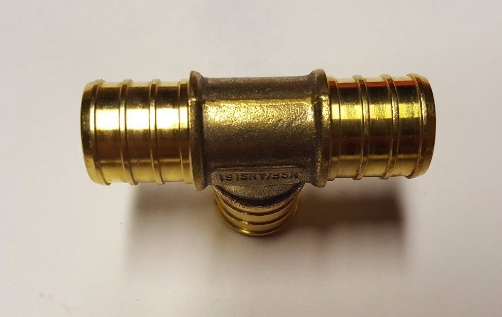 100 Pcs. 3/4" x 3/4" x 3/4" Pex Tee, 3/4 Inch Pex Tee Lead Free Brass 23-2-3=100