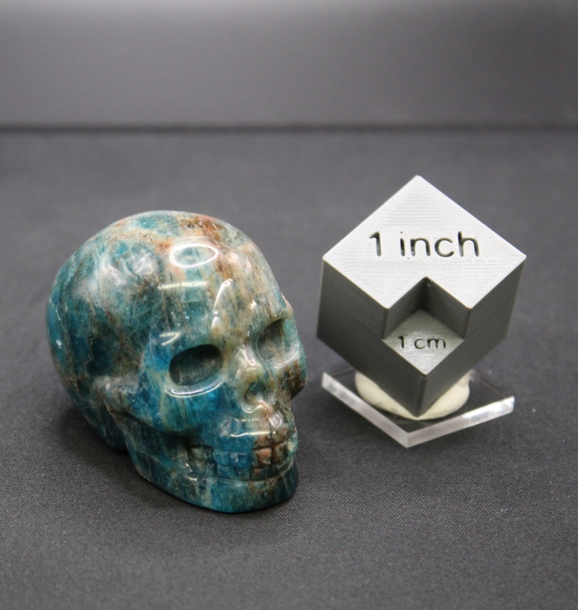 Blue Apatite High Quality Hand Carved Crystal Skull Healing Rock Natural Mineral