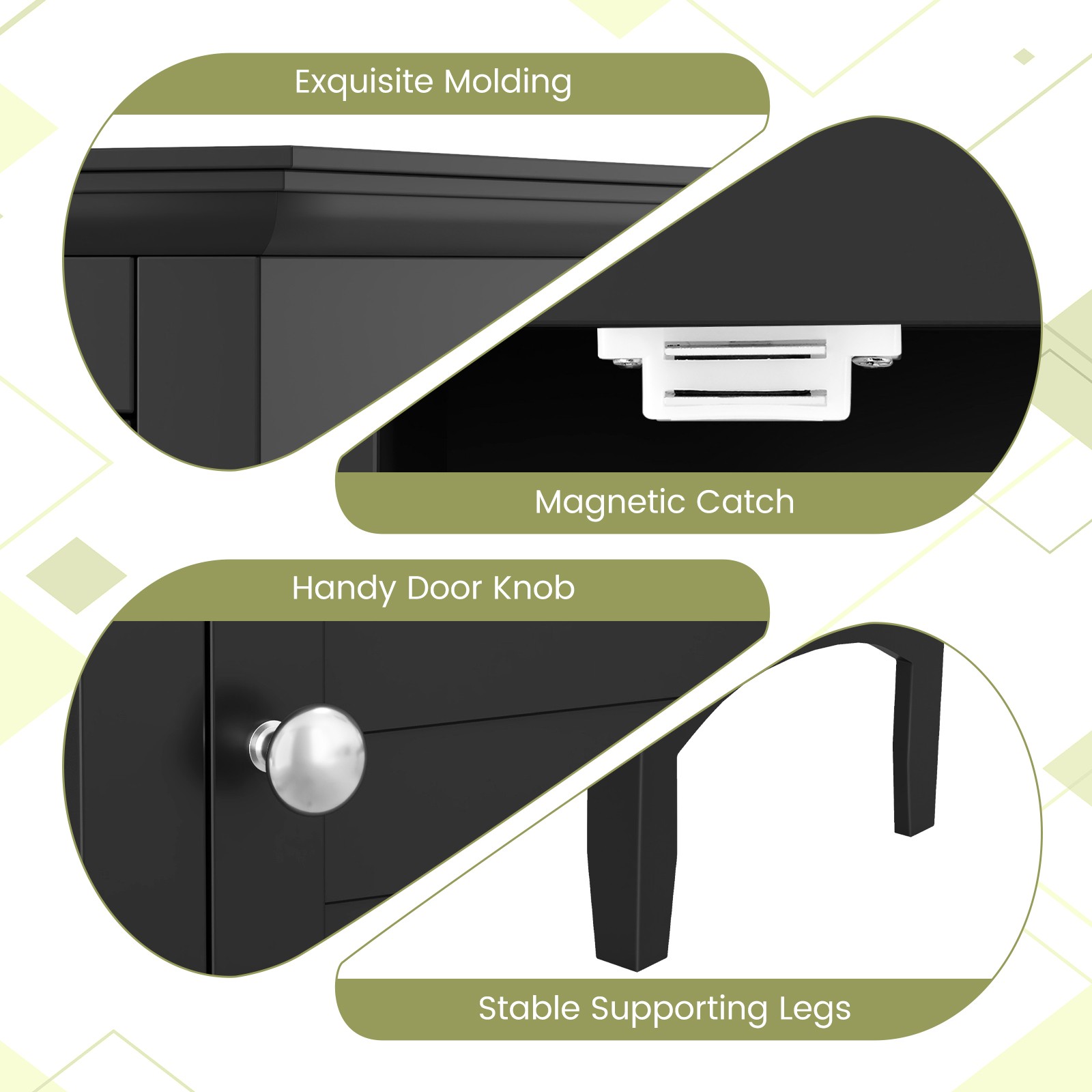 Tall Bathroom Floor Cabinet Narrow Linen Tower w/ 2 Doors & Adjustable Shelf