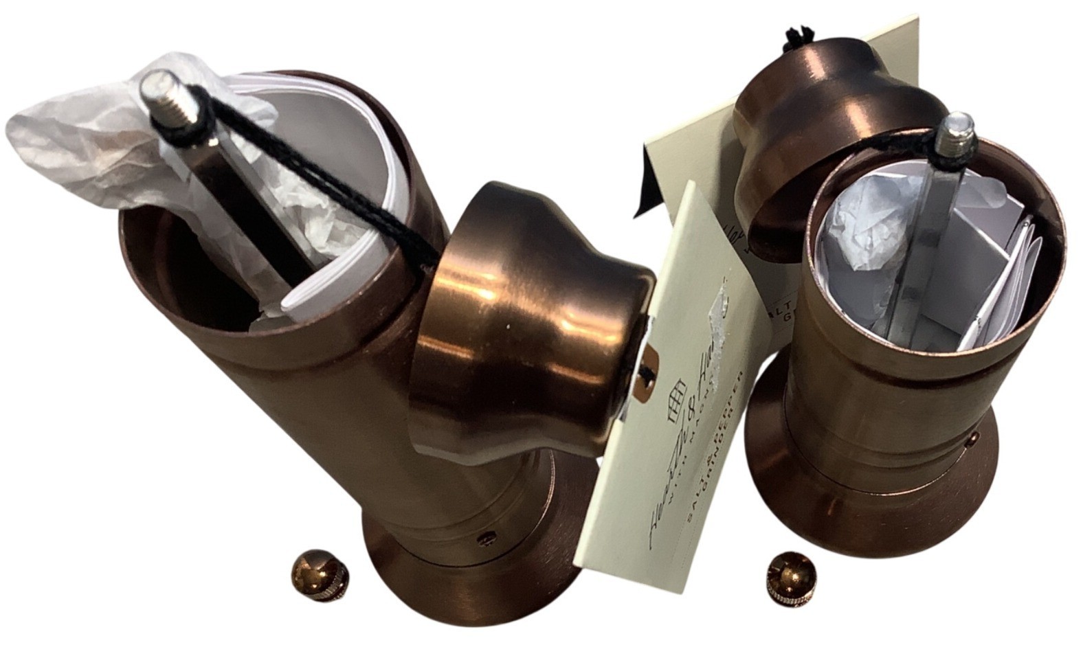 Set of Hearth & Hand Magnolia Copper Finish Salt & Pepper Grinder