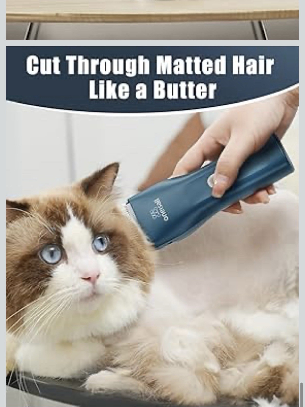 oneisall Cat Clippers Cordless Waterproof Quiet Pet Shaver for Matted Hair