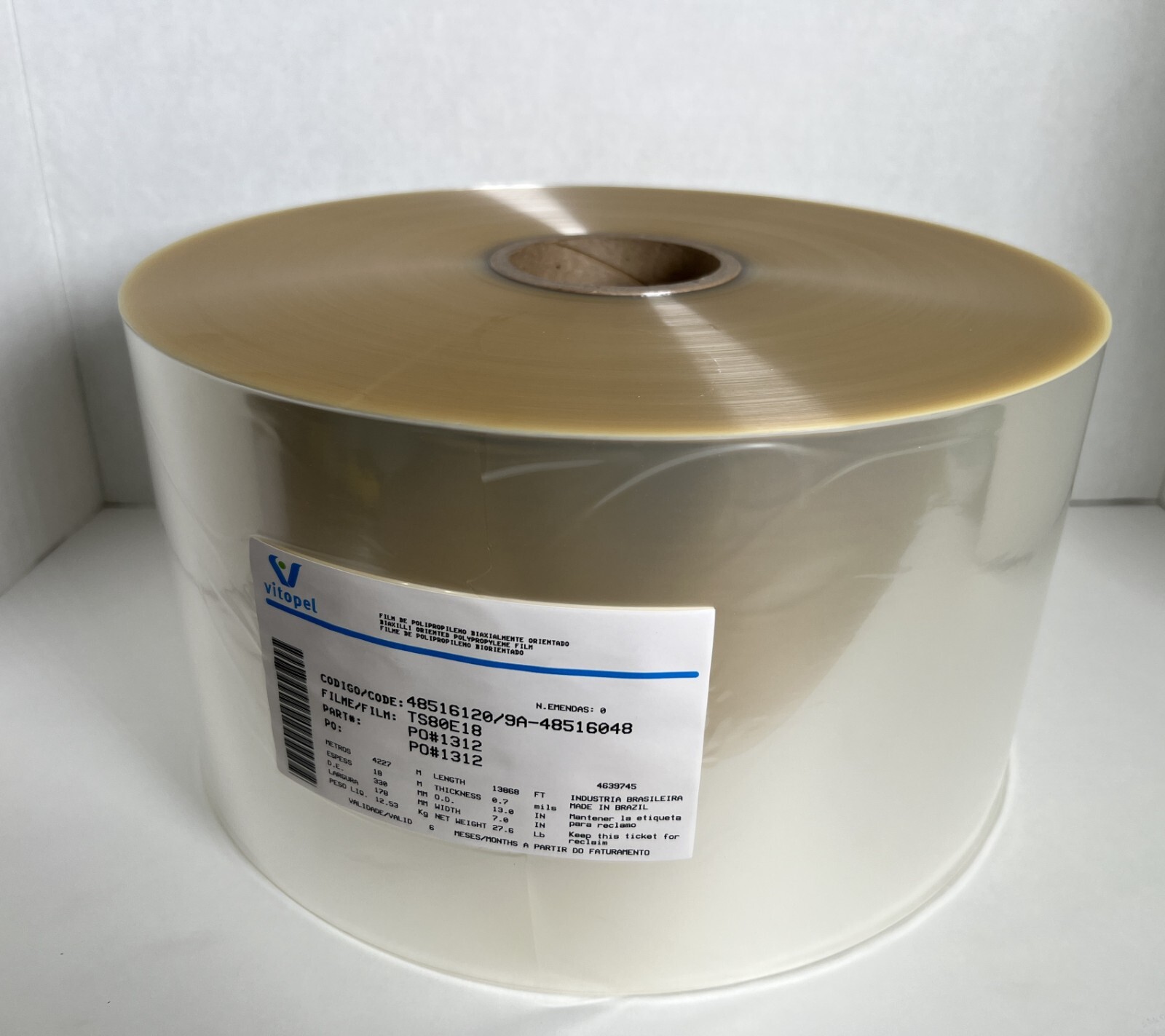 Clear Heat Sealable Packaging Film Roll - Clear 7.0" (177.8 mm) Wide