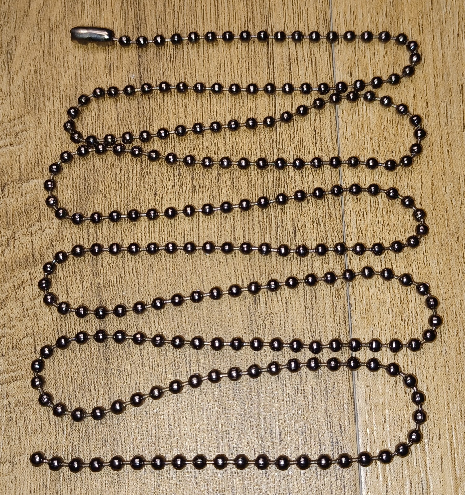 Gun Metal Black Steel 2.4mm Military Ball Bead Dog Tag Chain Free Shipping