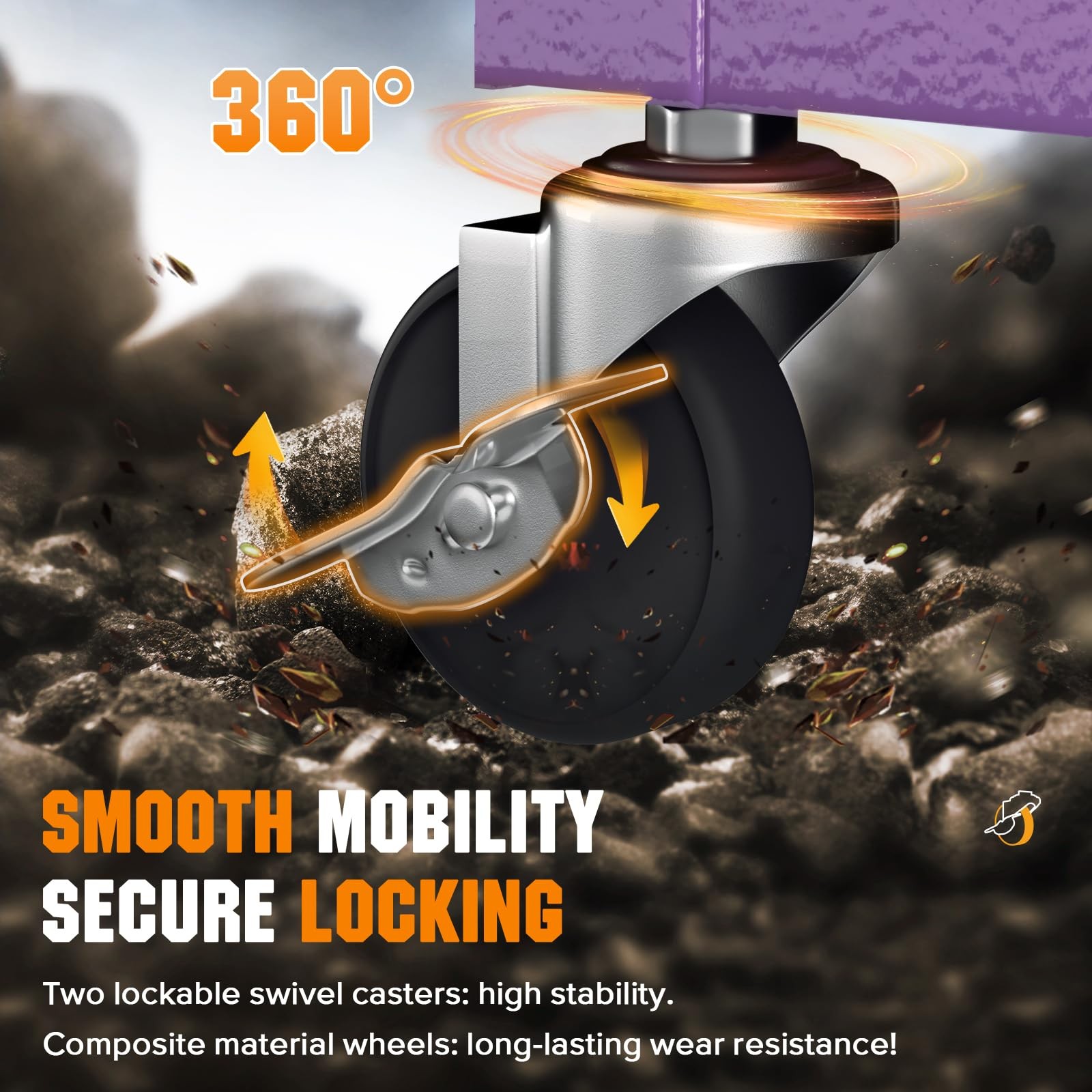 5-Drawer Rolling Tool Chest with Wheels, 2-in-1 Detachable Tool Box with Drawers