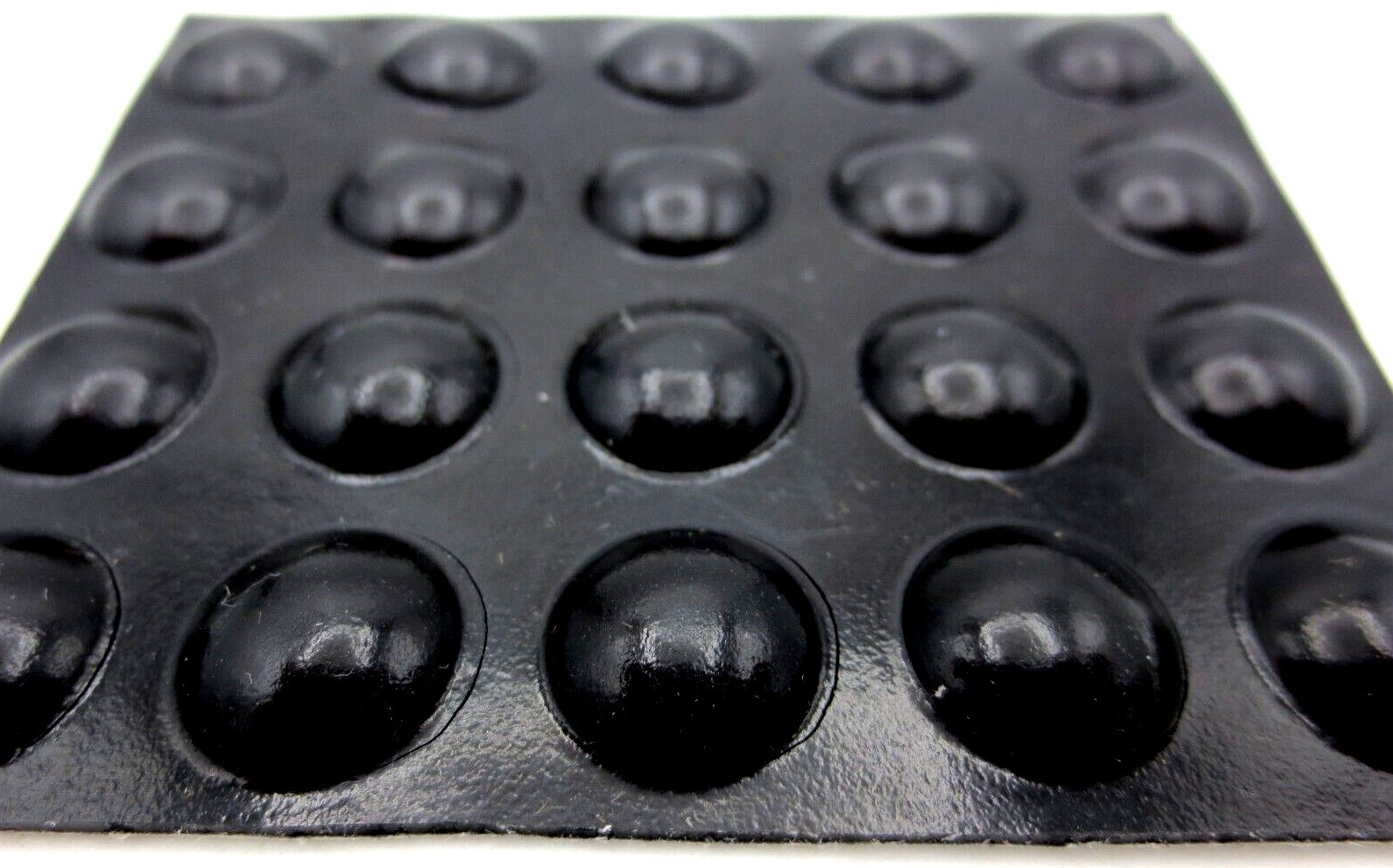 Stick-On Pad Rubber Bumper, Has 3/8" Pad, Is 1/8" Tall, For Cabinet Drawer Pad