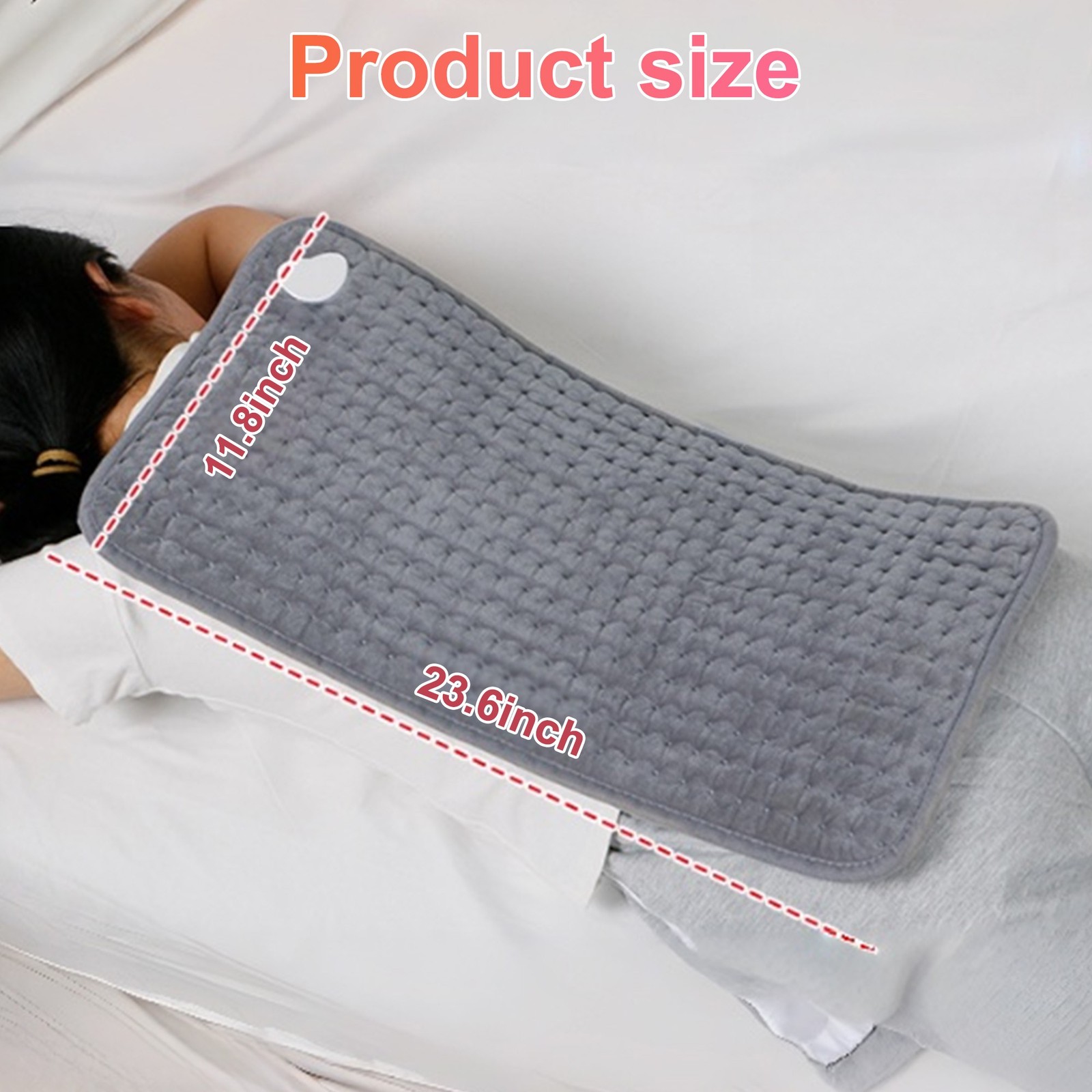 6 Levels Electric Heating Pad For Back Pain Cramps Relief Auto Shut Off 12x24”