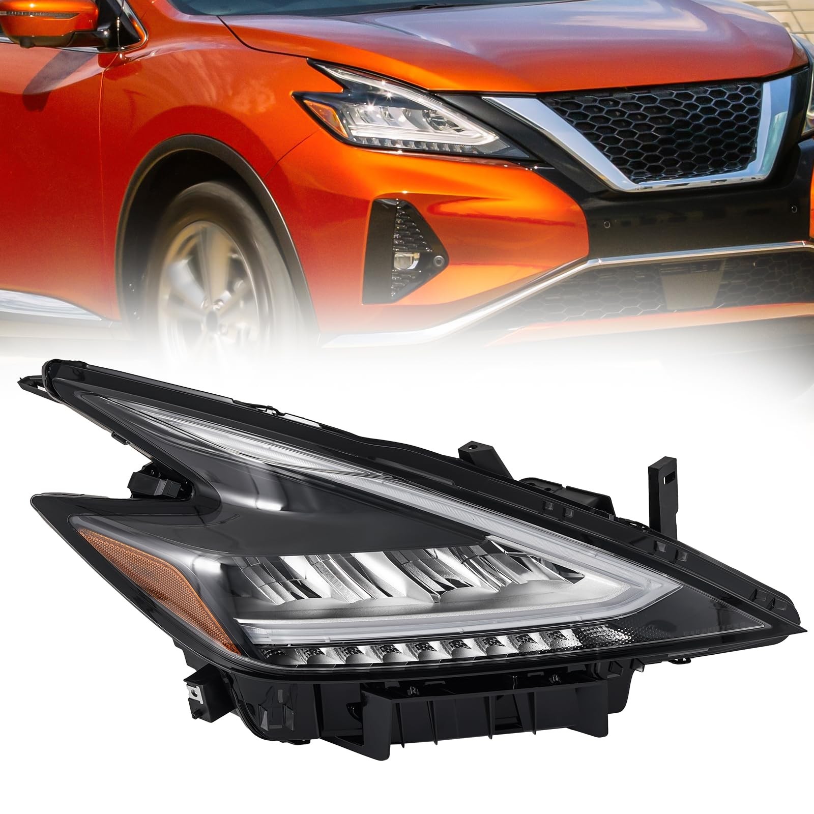 LED Type Headlights Assembly for 2019-2021 Nissan Murano Headlamp Right Side