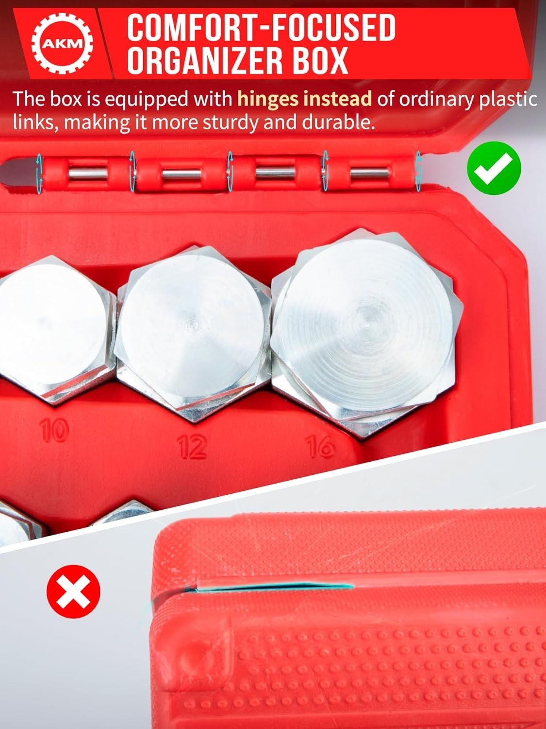 AKM 180 PC JIC and ORFS Hydraulic Cap and Plug Hose Tube and Pipe Fitting Kit