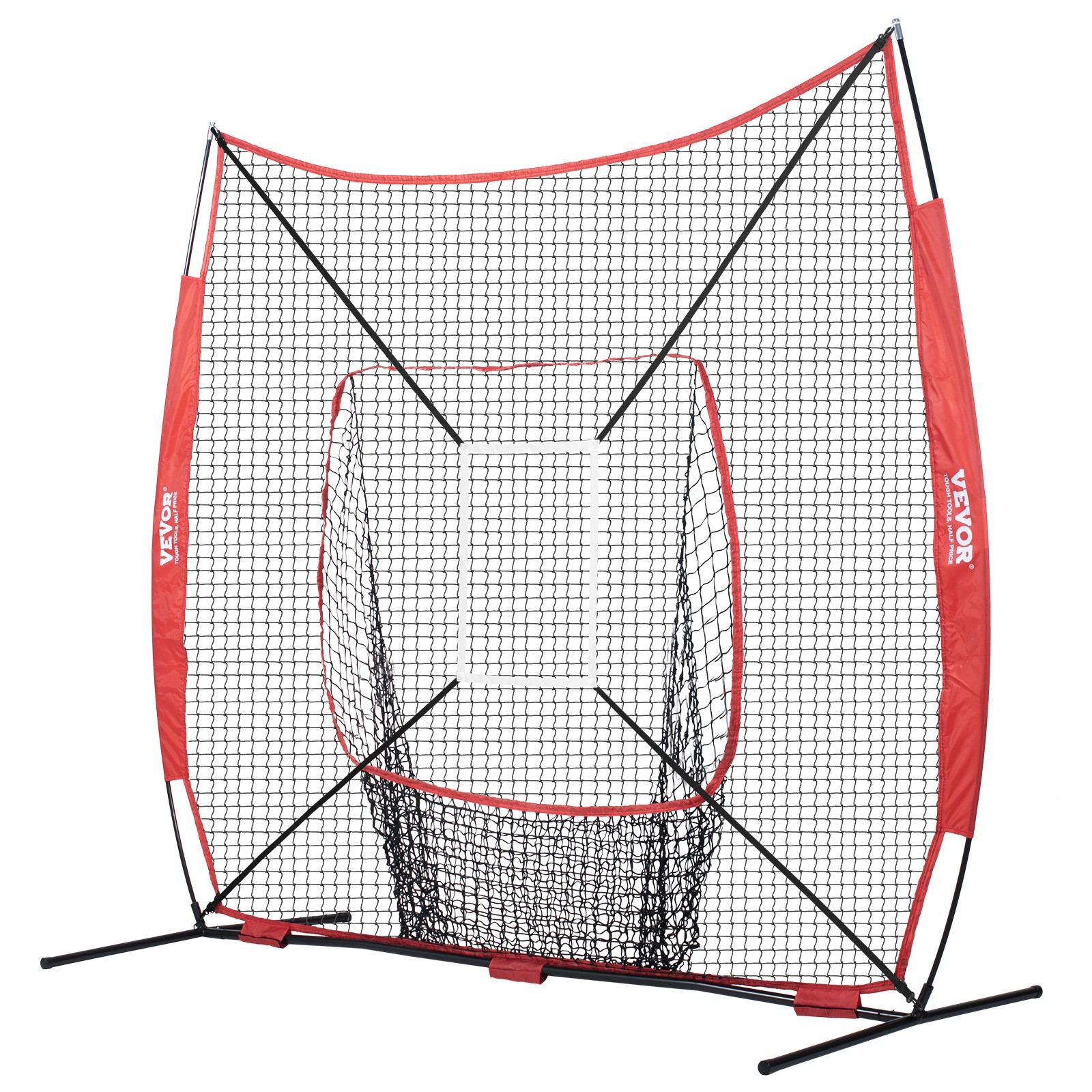 VEVOR 7x7 ft Baseball Softball Practice Net Hitting Batting Multiple Accessories
