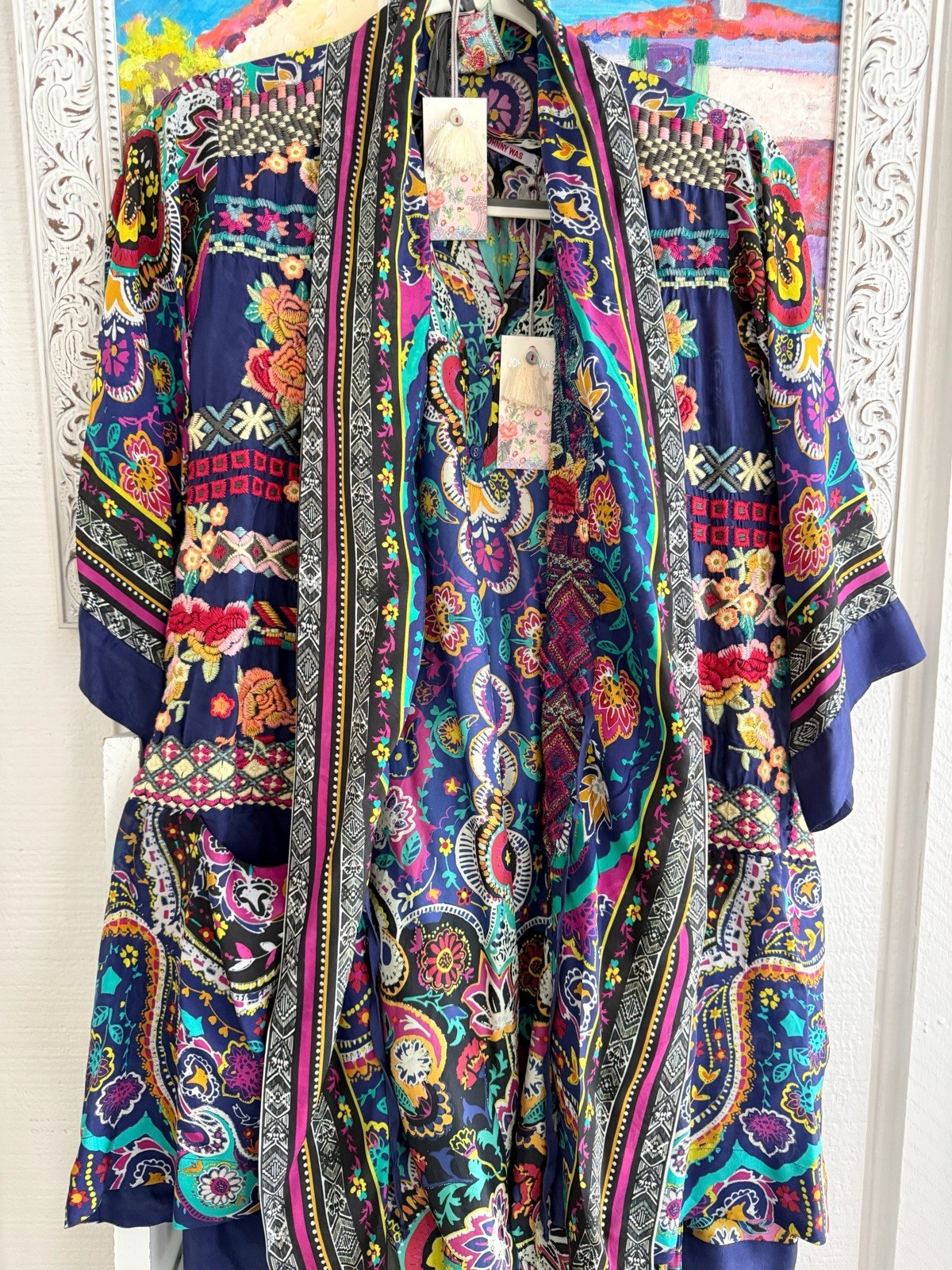 New With Tag Johnny Was Hanna Silk Kimono XS (2-6)