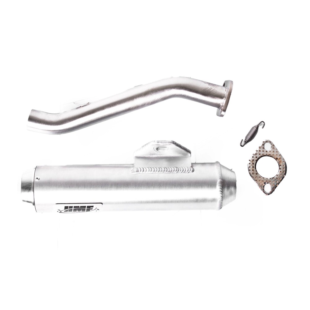 HMF Slip On Exhaust for Pol/Can-Am Out/Sprtsmn/Rng(70-110) (07-25) Pink w/Mini