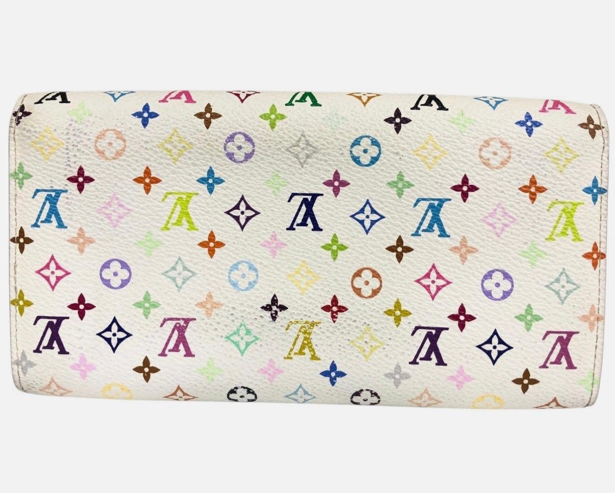 Auth Louis Vuitton Portefeuille Sarah NM Long Wallet Monogram Multicolore M93532
