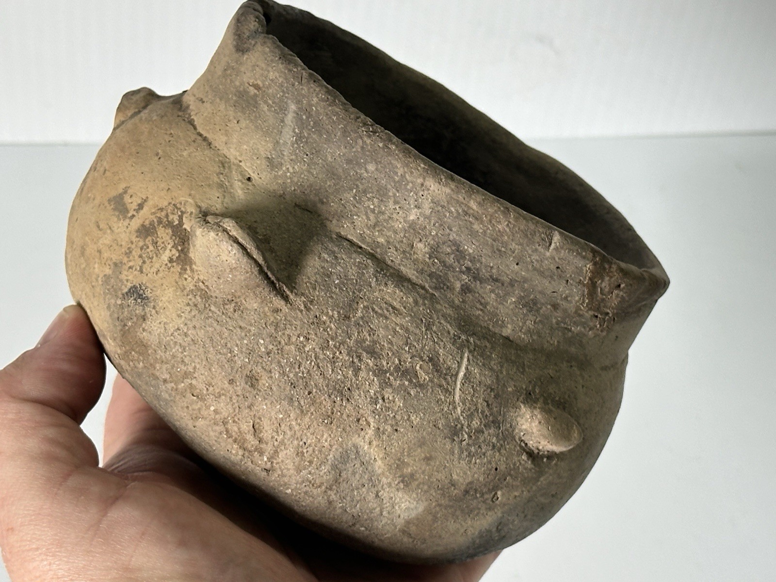 RARE POSSUM ANIMAL EFFIGY POTTERY BOWL FOUND IN PEMISCOT COUNTY MISSOURI POT