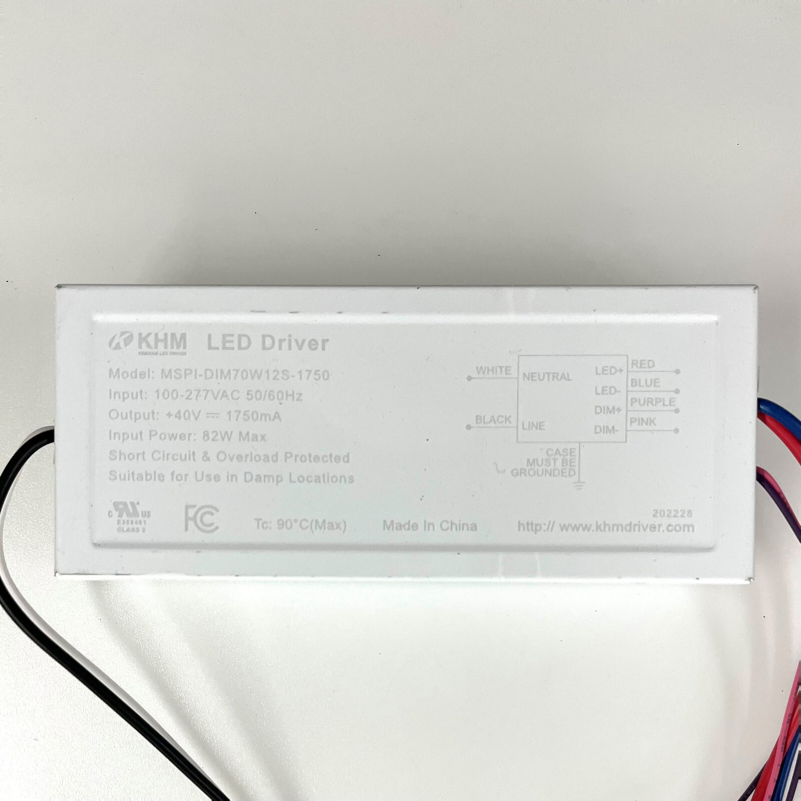 MSPI-DIM70W12S-1750 Dimmable LED Driver for 70W Wall Pack or Light Fixture
