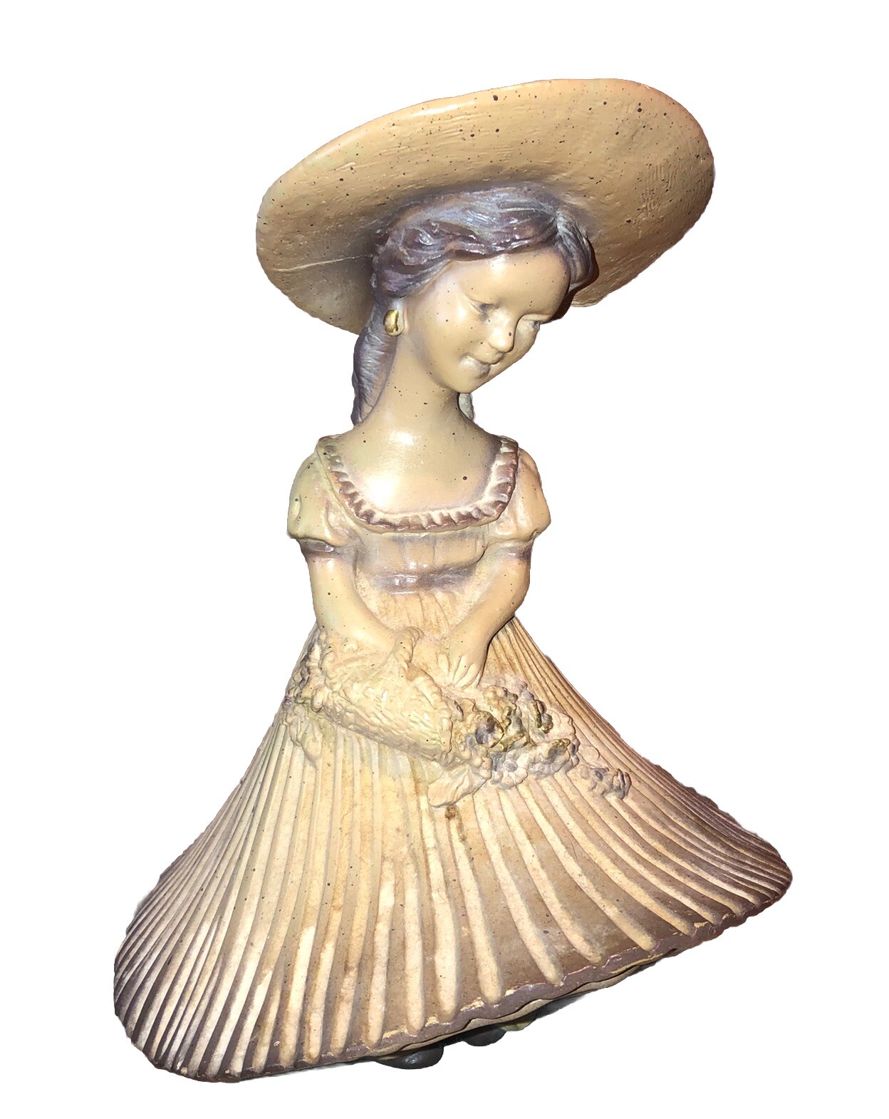 1975 Universal Statuary Garden Sculpture Figurine 12” Southern Belle Girl 😊