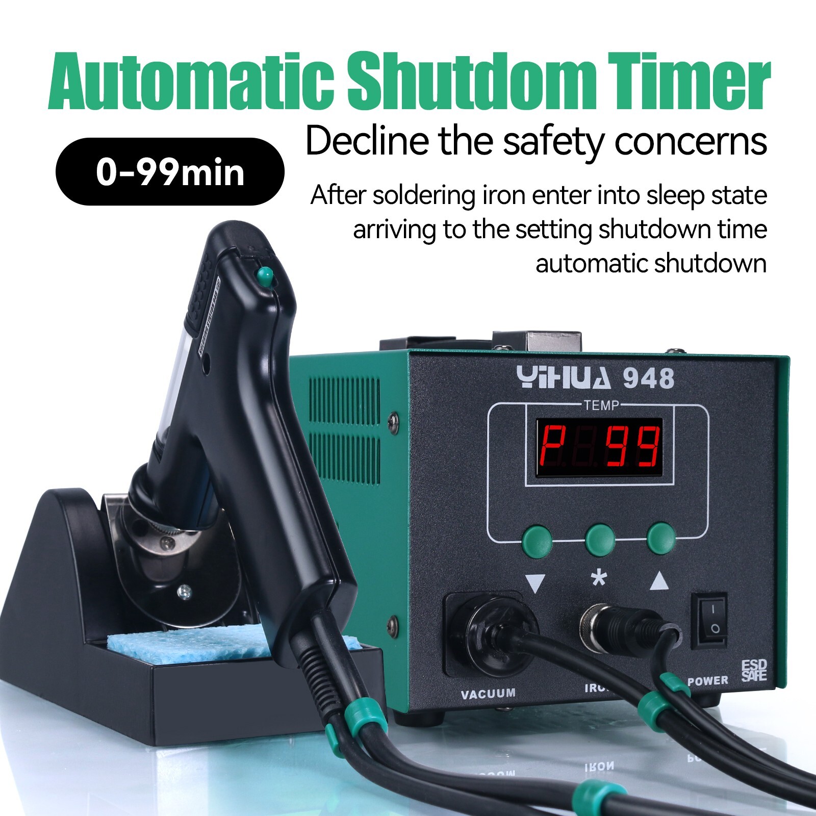 YIHUA 948 Desoldering Rework Station Suction Gun Digital Adjustable Temperature