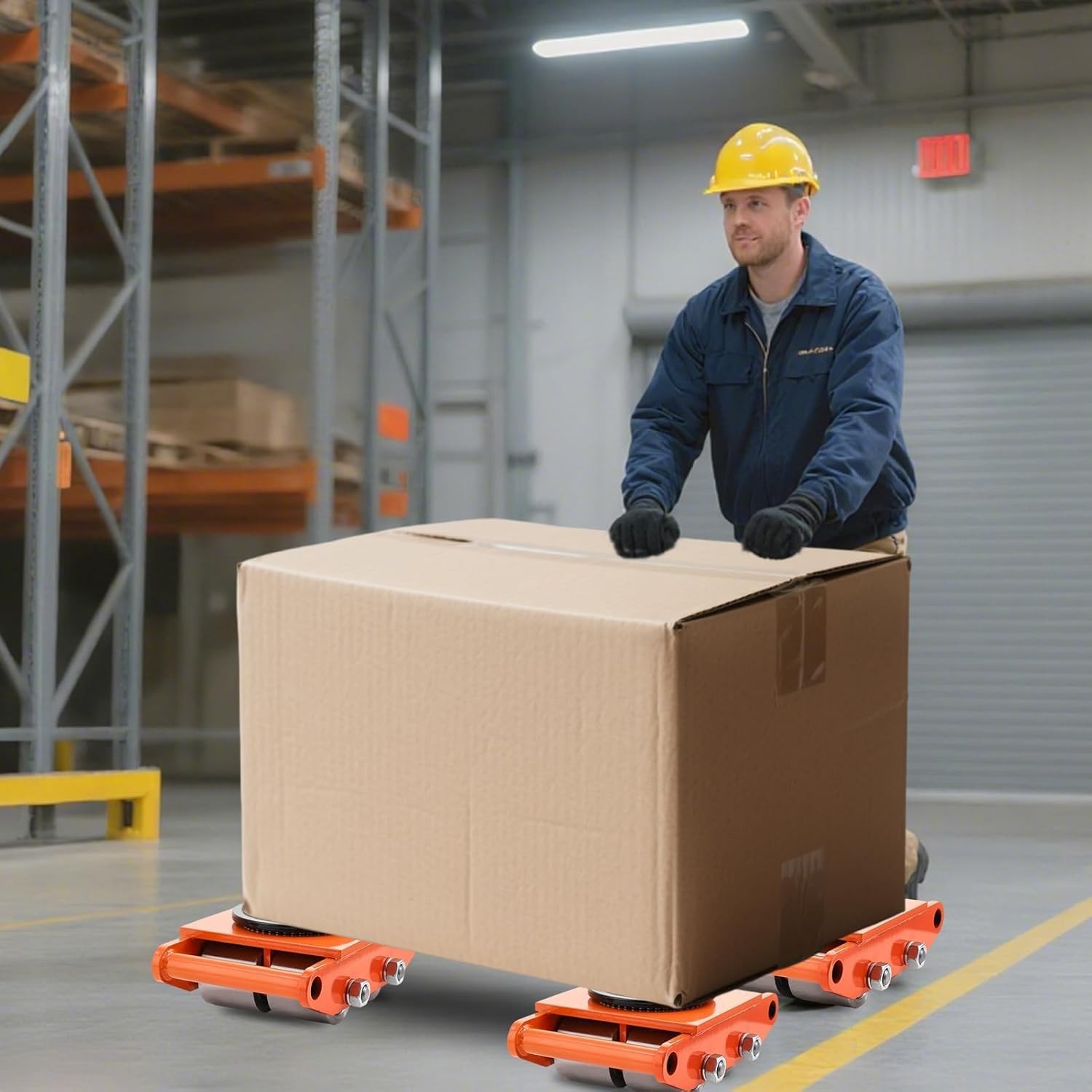 4PCS Machinery Mover 6/8/12 Ton Heavy Duty Machine Dolly Equipment Roller Skates