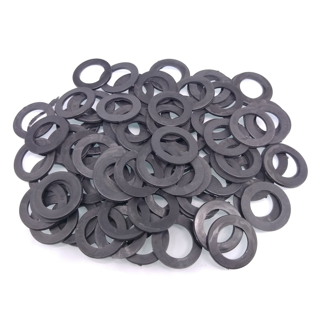 500pcs M12 Black Nylon Flat Washers