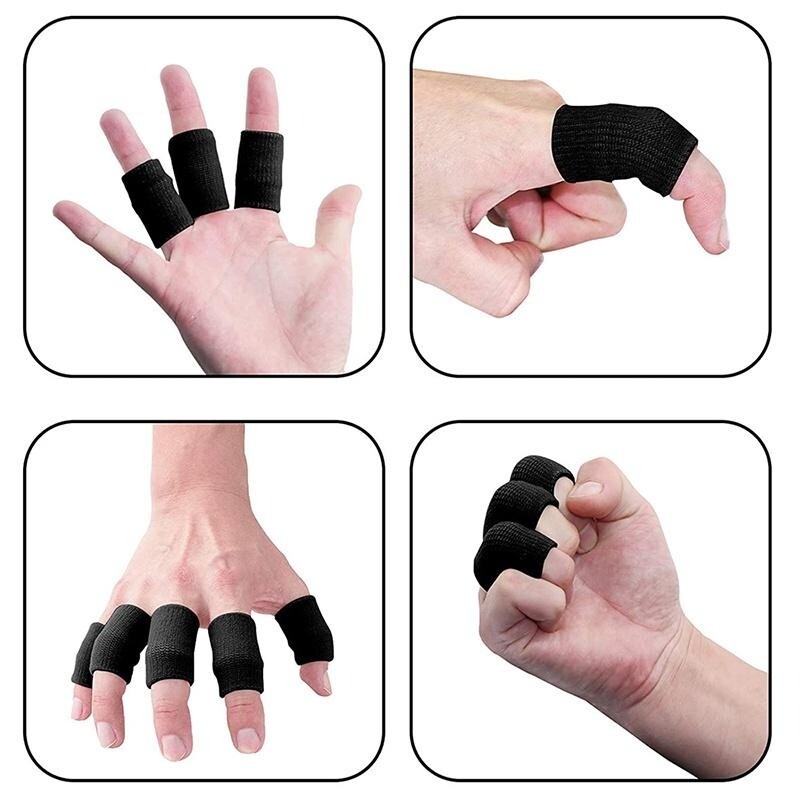 Finger Sleeves Thumb Splint Brace Support Elastic Compression Protector 10-50pcs