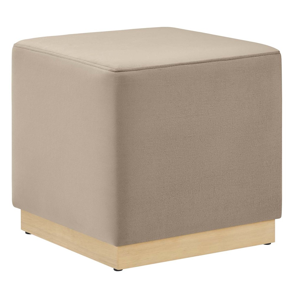 Modway 17" Square Performance Velvet Upholstered Ottoman